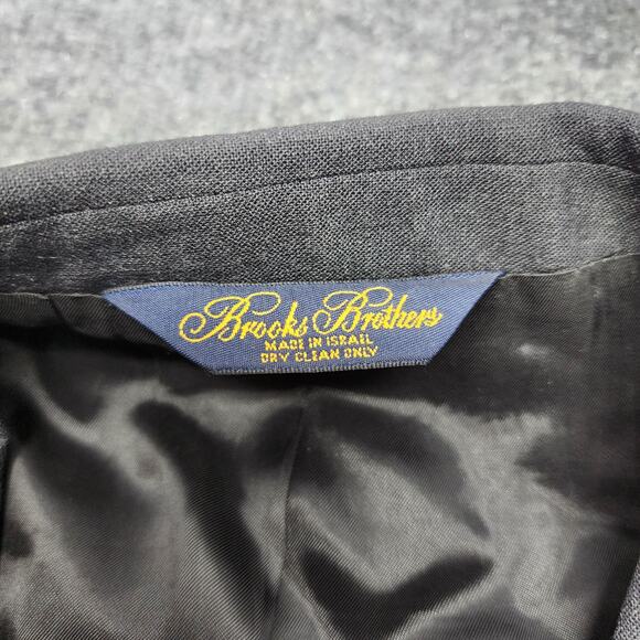 Brooks Brothers BROOKSEASE Mens Charcoal Blazer Sportscoat 43 R - Picture 2 of 10
